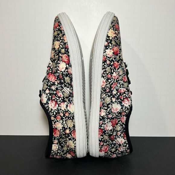Womens Floral Print Low Top Casual Sneakers / Size 8 - Picture 6 of 9